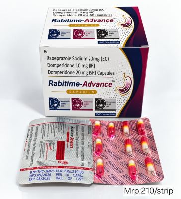 RABEPRAZOLE SODIUM 20MG (EC) DOMERIDONE 10MG (IR) DOMPERIDONE 20MG (SR) CAP