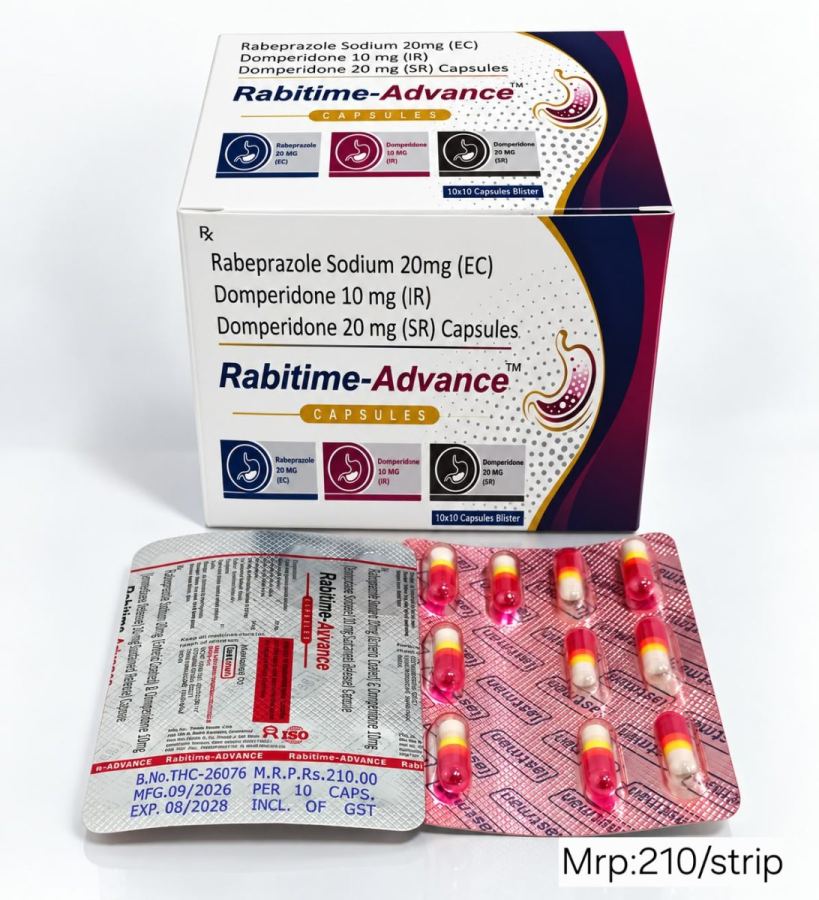 RABEPRAZOLE SODIUM 20MG (EC) DOMERIDONE 10MG (IR) DOMPERIDONE 20MG (SR) CAP